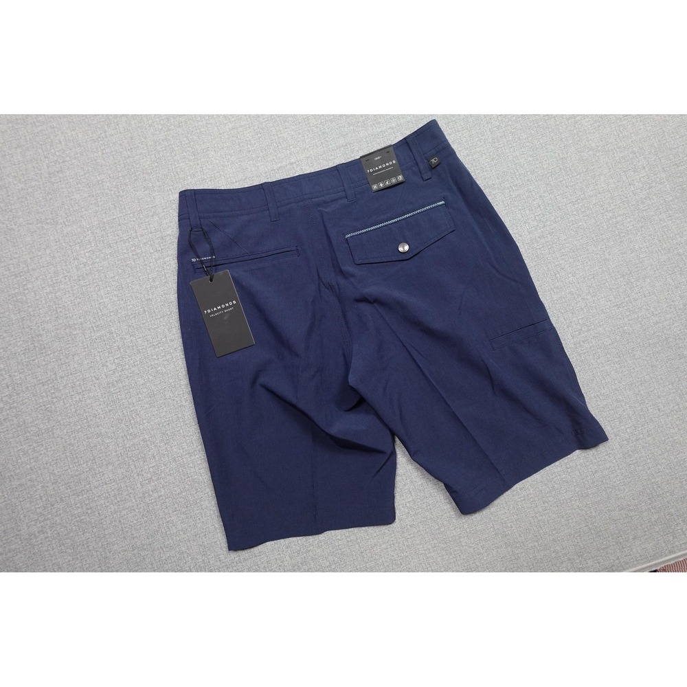 7 Diamonds Velocity Performance Shorts Mens 30 Blue Quick Dry Athletic NWT